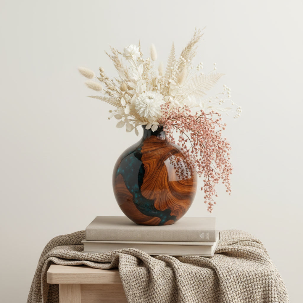 Wood & Resin Vases
